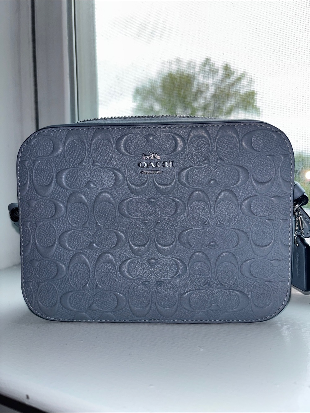 Coach Embossed Signature Leather Bag